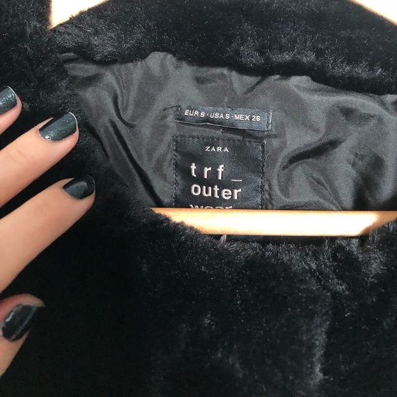 ZARA faux fur jacket, SZ S - Picture 4 of 5
